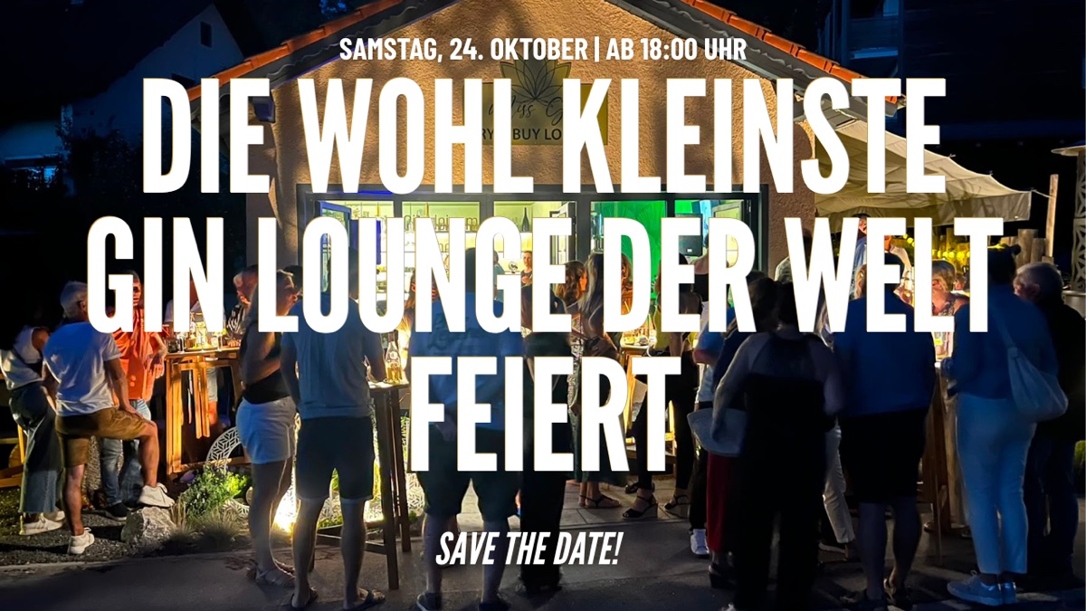 Flyer zum Jubiläum der Miss Gin Lounge